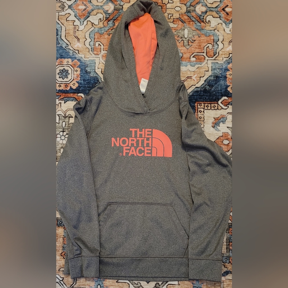 The North Face Women’s Gray Logo Hoodie M Pullover Sweatshirt